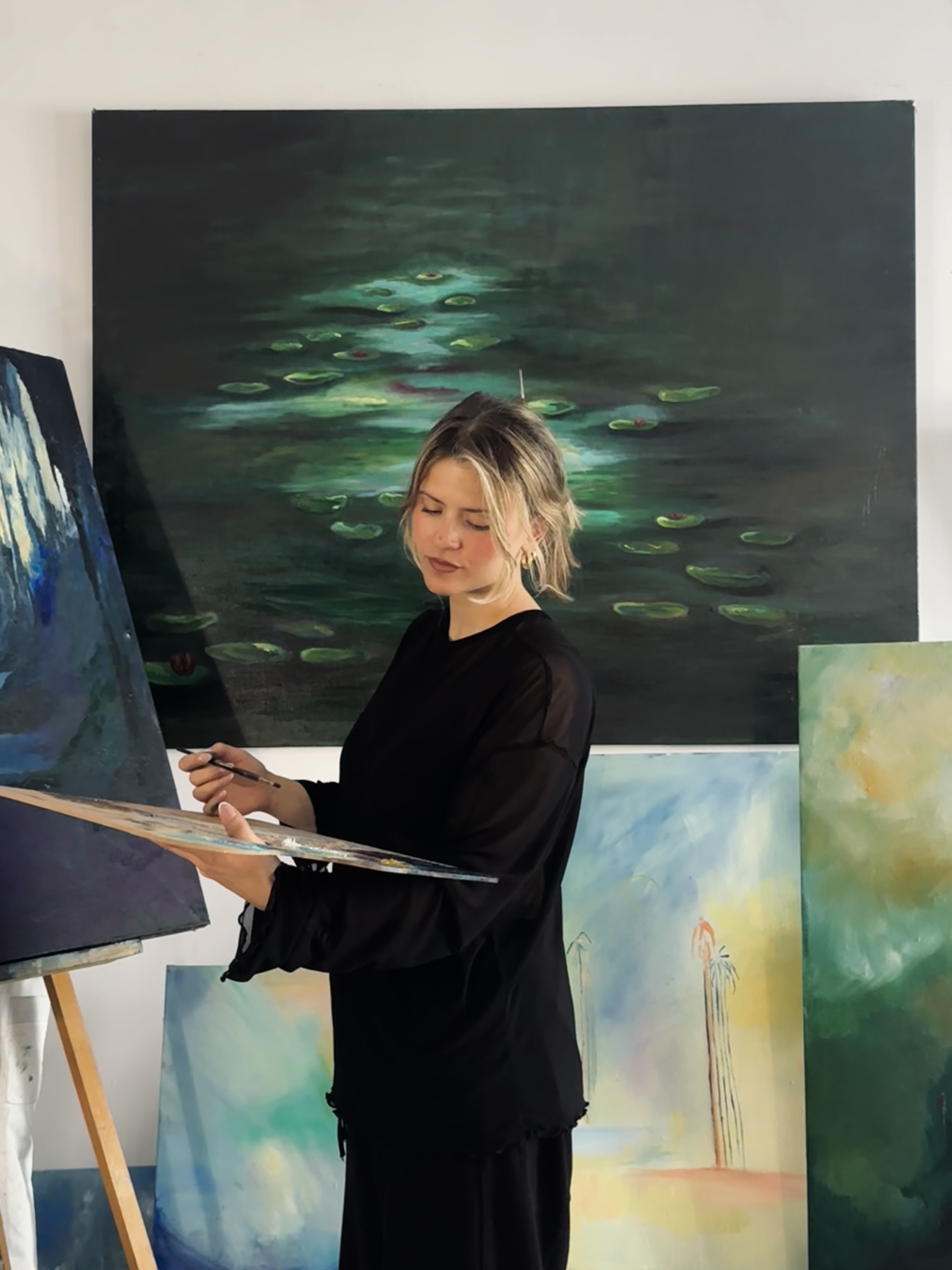Cindy Cubela en el taller